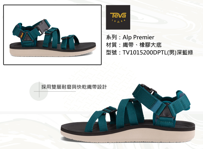 TEVA 美國 男 Alp Premier 機能運動涼鞋 (綠)