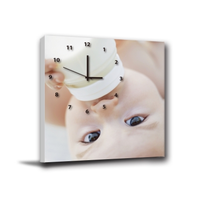 美學365-單聯客製化掛飾壁鐘時鐘畫框無框畫藝術掛畫-嬰兒-30x30cm