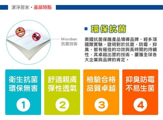 Microban-典雅花影 台灣製加大六件式抗菌床罩組