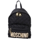 MOSCHINO 菱格車縫尼龍後背包(小/黑色) product thumbnail 1