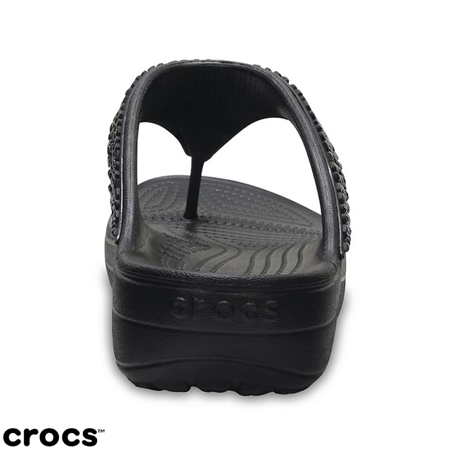 Crocs 卡駱馳 (女鞋) 思瓏厚底閃亮人字拖 204181-060