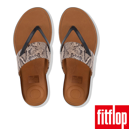 FitFlop DELTA TOE-THONG SANDALS 蛇蚊黑