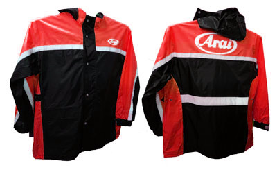 佐海ARAI K8 專利雨鞋套兩件式賽車型雨衣 (紅黑)