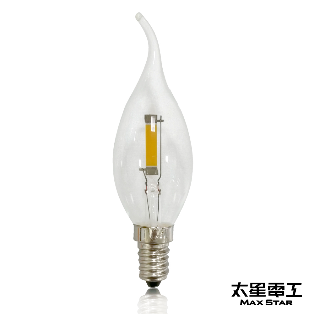 太星電工 星鑽光LED拉尾磨砂泡E14/0.9W/暖白光  ANC379L