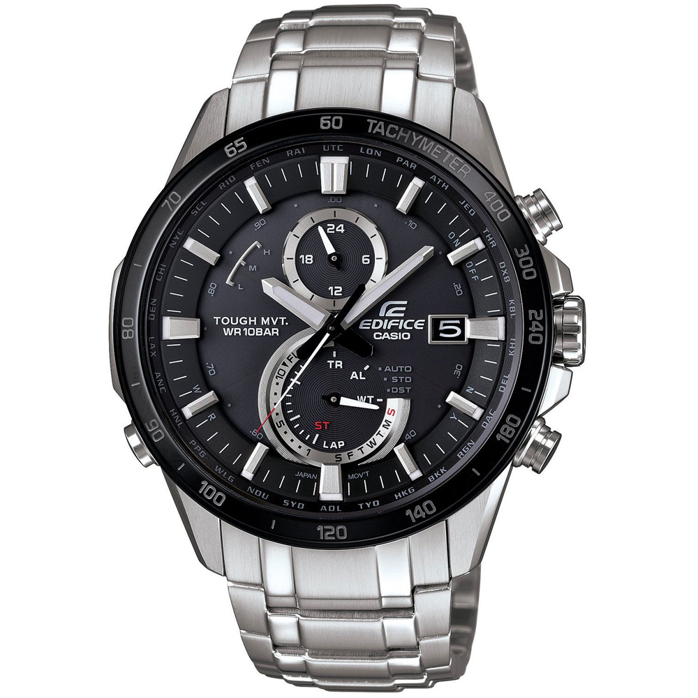 EDIFICE 電子式錶冠旗艦電波賽車錶(EQW-A1400DB-1A)-黑面/45.1mm