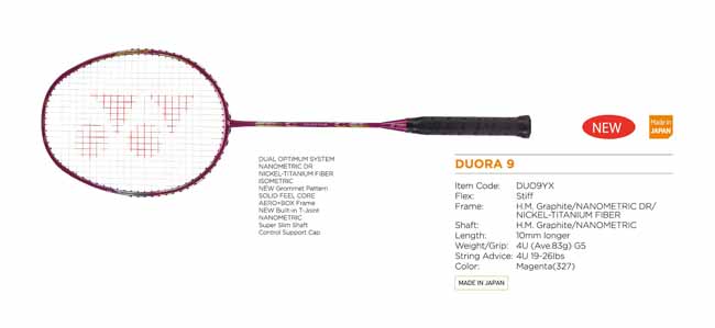 YONEX DUORA 9 羽球拍 DUO9YX