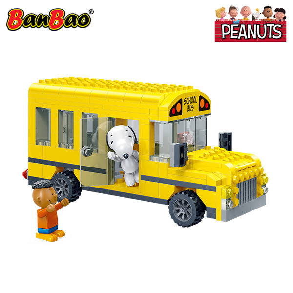 BanBao邦寶積木 史努比系列 Peanuts Snoopy 黃色校車 7506