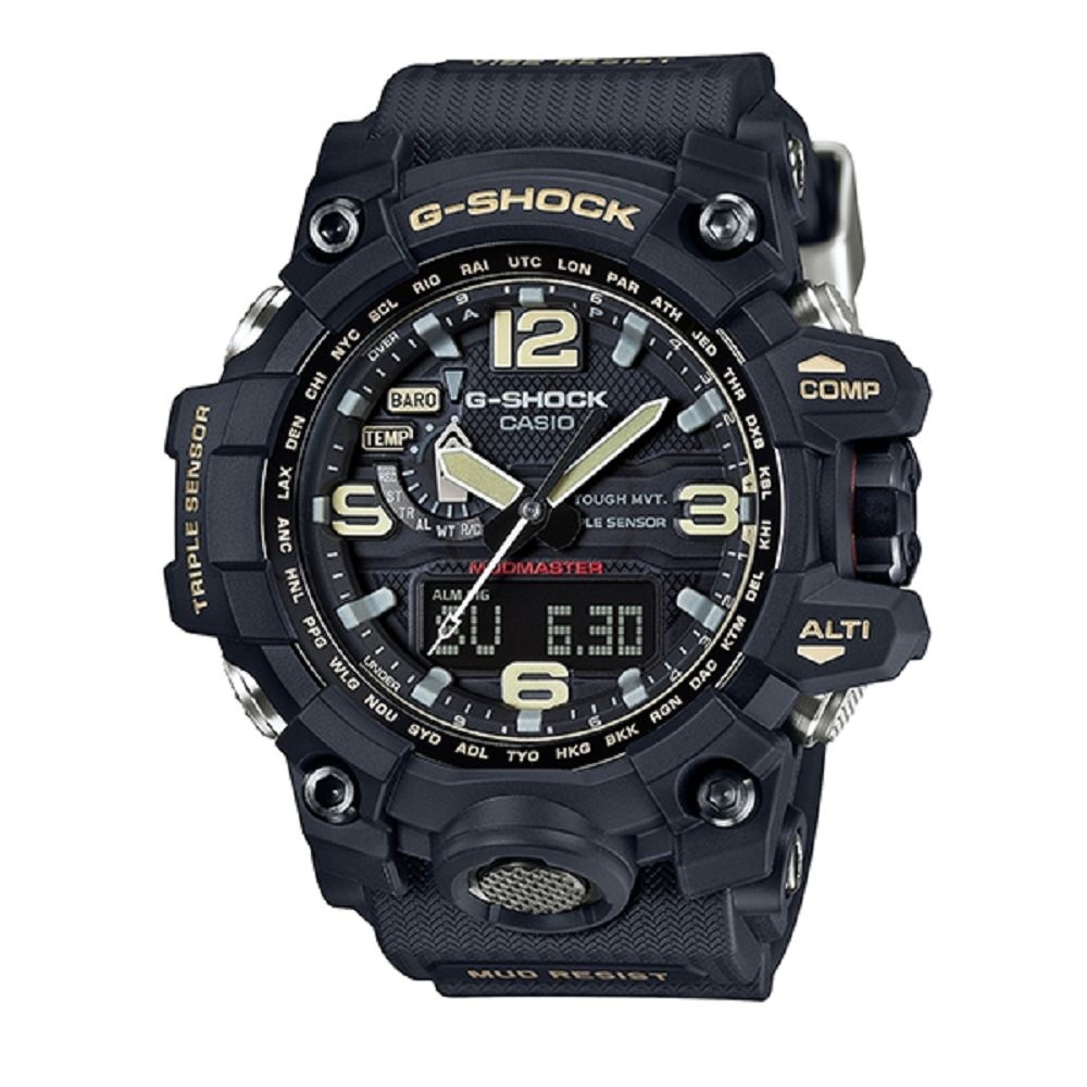 G-SHOCK征服世界強悍機能陸海空防泥概念電波錶(GWG-1000-1A)-56mm