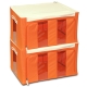 WallyFun 第三代-雙U摺疊收納箱 -橘色66L (超值2入) ~超強荷重200kg product thumbnail 1
