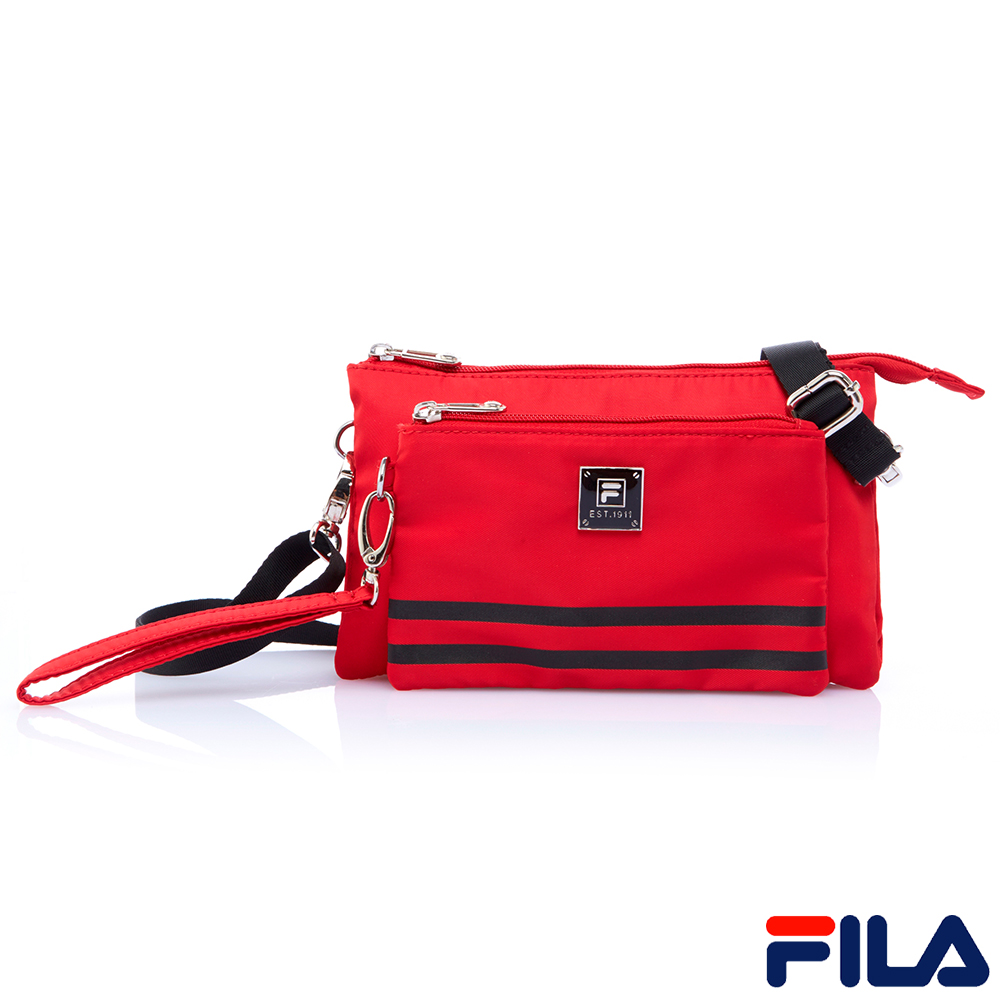 FILA 小型斜肩背包-紅BSR-5101-RD