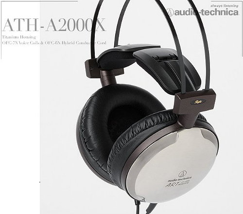 鐵三角鈦金屬高傳真立體耳機ATH-A2000X | Audio-Technica 鐵三角