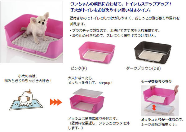 日本Richell《新式圍牆網狀便盆》犬用(M)-1入