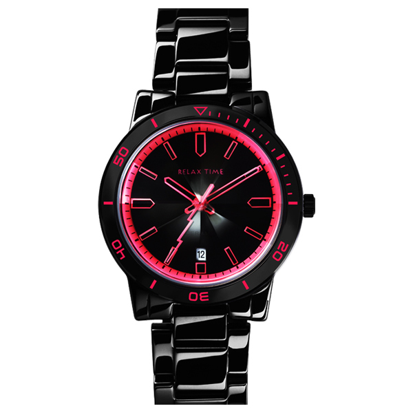 Relax Time 閃電時代陶瓷錶(RT-16-31)-黑/38mm