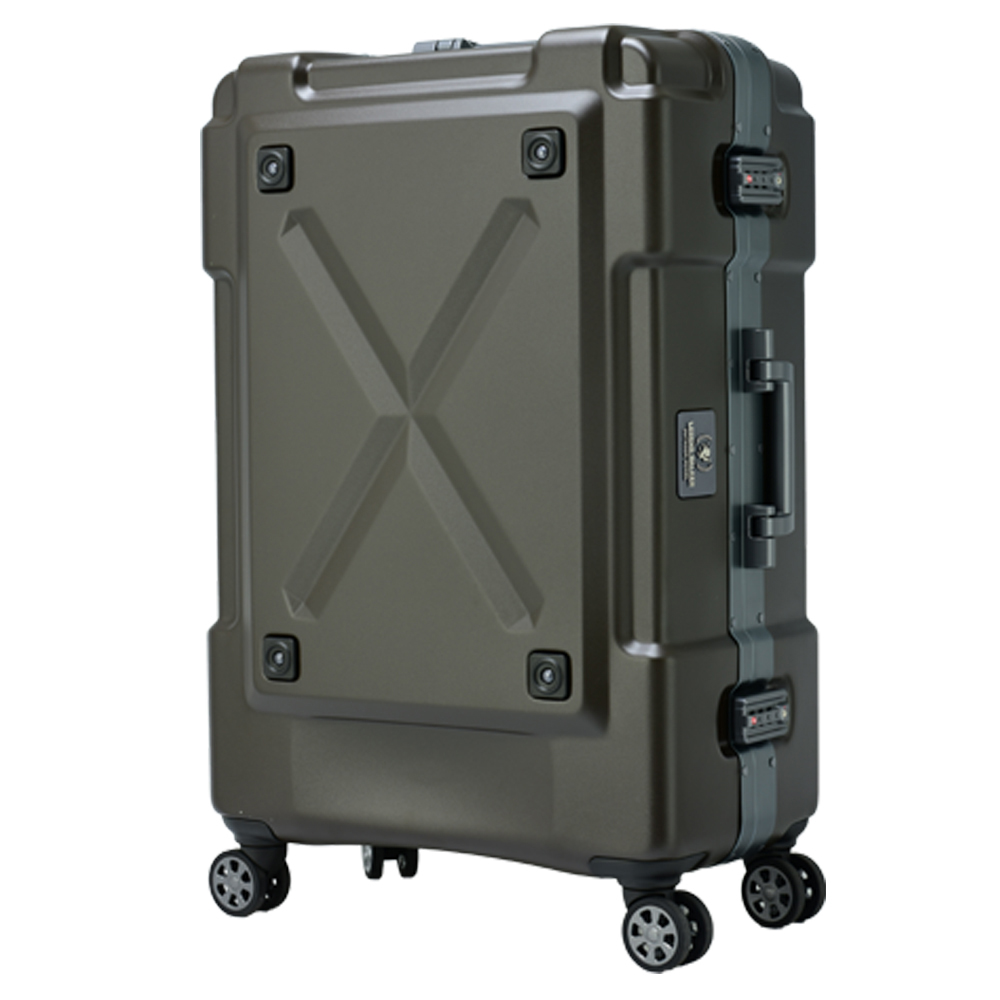 日本 LEGEND WALKER 6302-62-26吋 鋁框密碼鎖輕量行李箱 消光棕