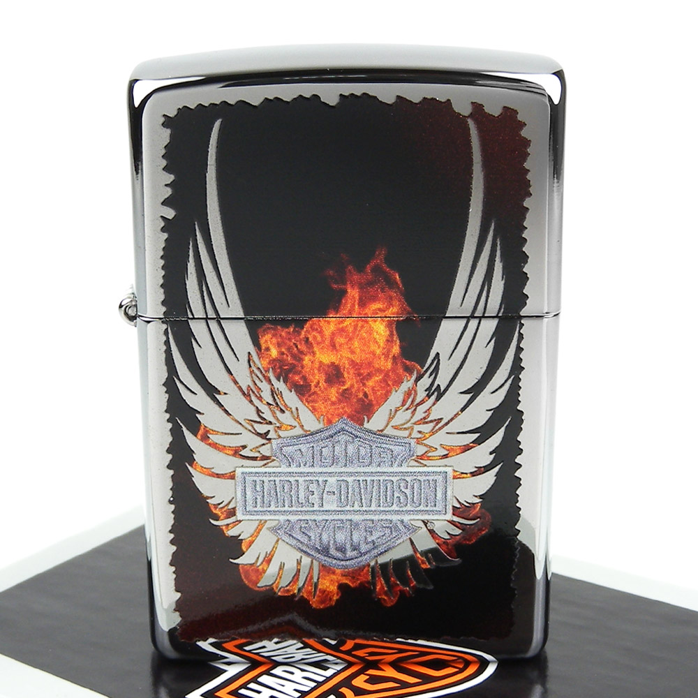 【ZIPPO】美系~哈雷~Harley-Davidson-翅膀圖案設計打火機