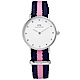 DW Daniel Wellington 活潑俏麗施華洛世奇水晶尼龍腕錶-白x銀/26mm product thumbnail 1