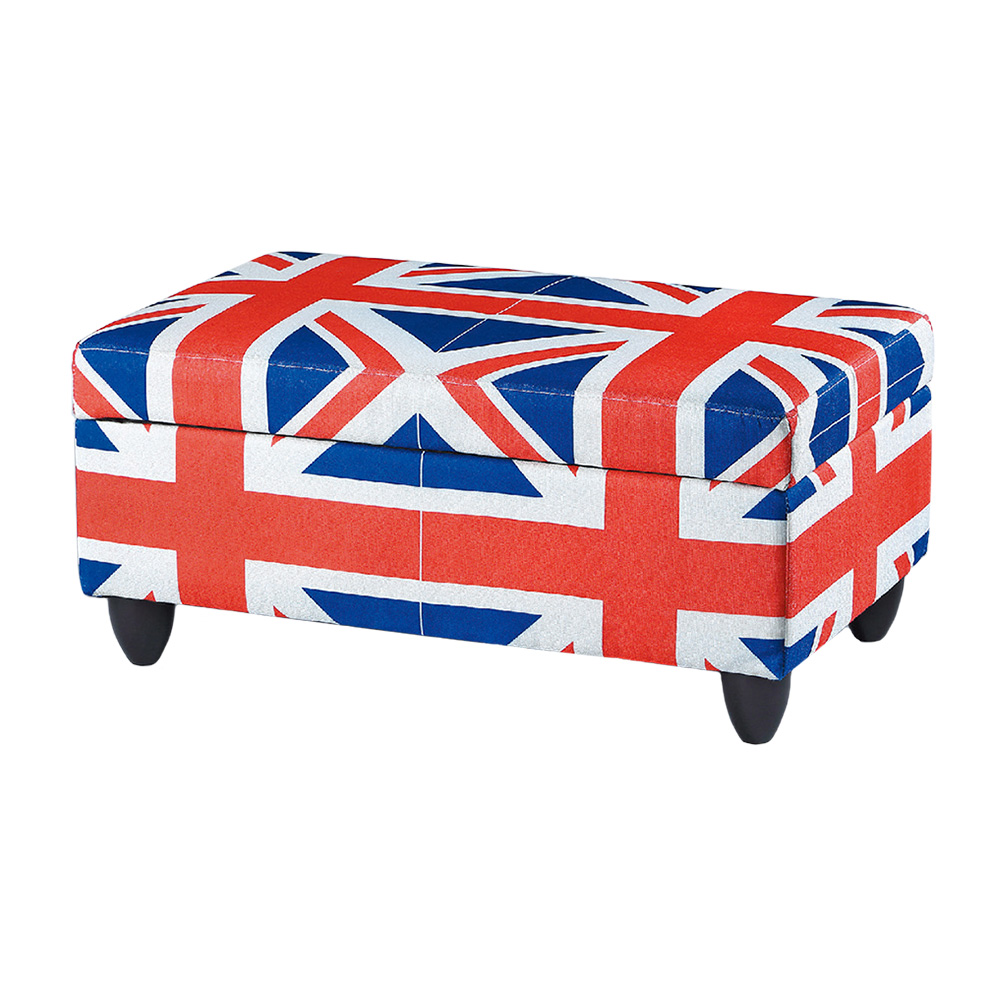 Boden-英倫國旗收納椅凳/長凳/沙發椅-76x44x36cm