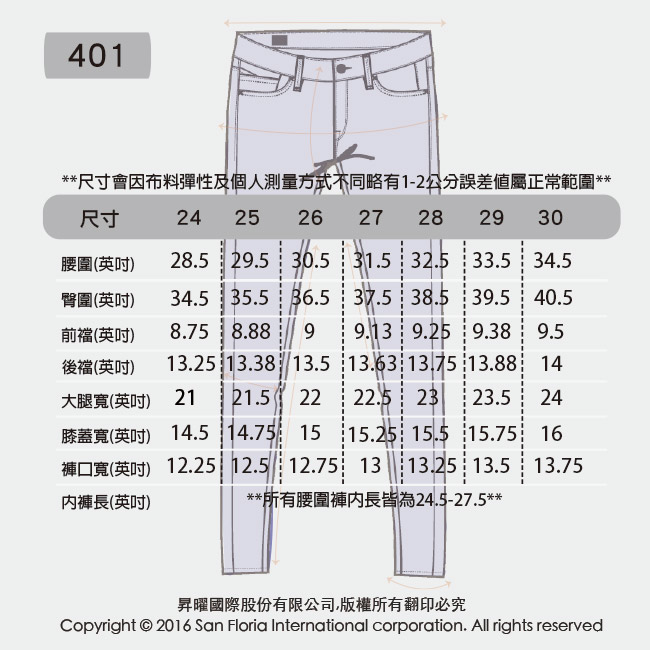 Lee 牛仔褲401 Regional中腰標準小直筒-女款-藍