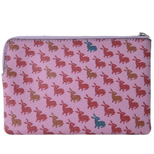 COACH 滿版兔兔防刮PVC手拿包(粉紅)