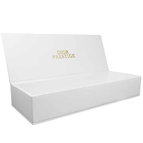 Dior迪奧 典雅白立體Logo皮革收納長盒