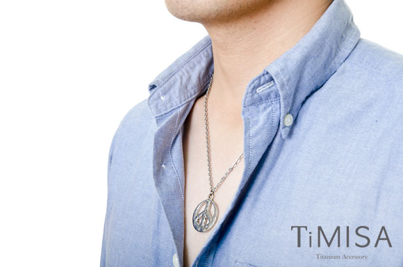 TiMISA《和平風尚-原色(大)》純鈦項鍊