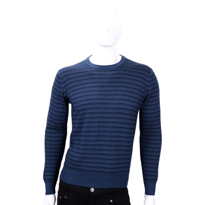 FRADI  藍色條紋針織羊毛上衣