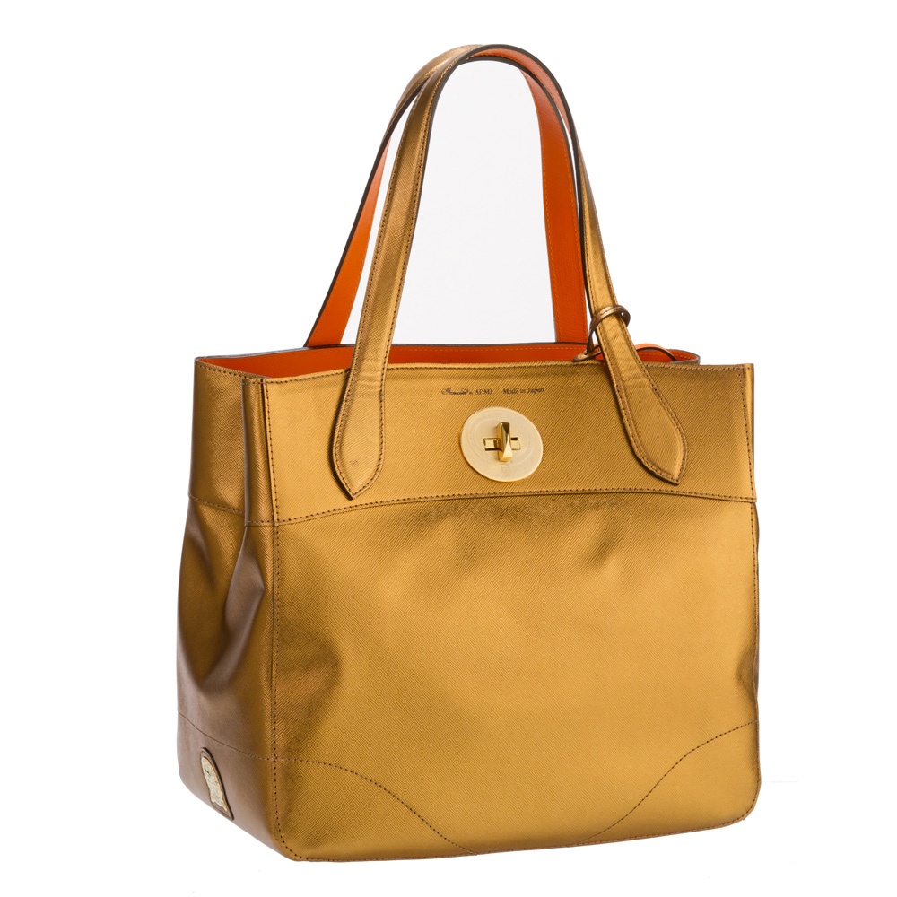 A.D.M.J.金屬光澤VERA TOTE(M) -BRONZE