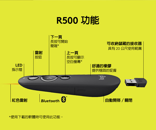 羅技 R500 雷射簡報筆