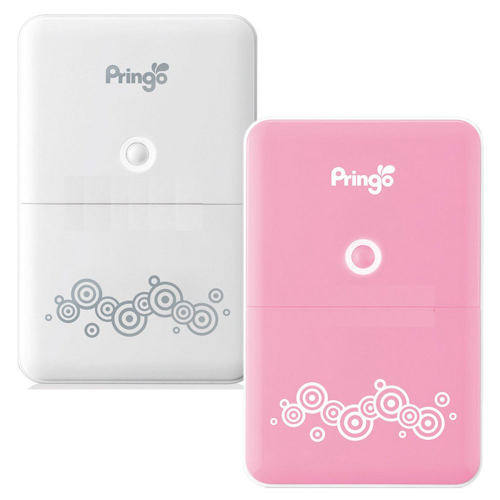 Pringo P231 wifi行動相片印表機-心心相印雙機組(粉色+白色)