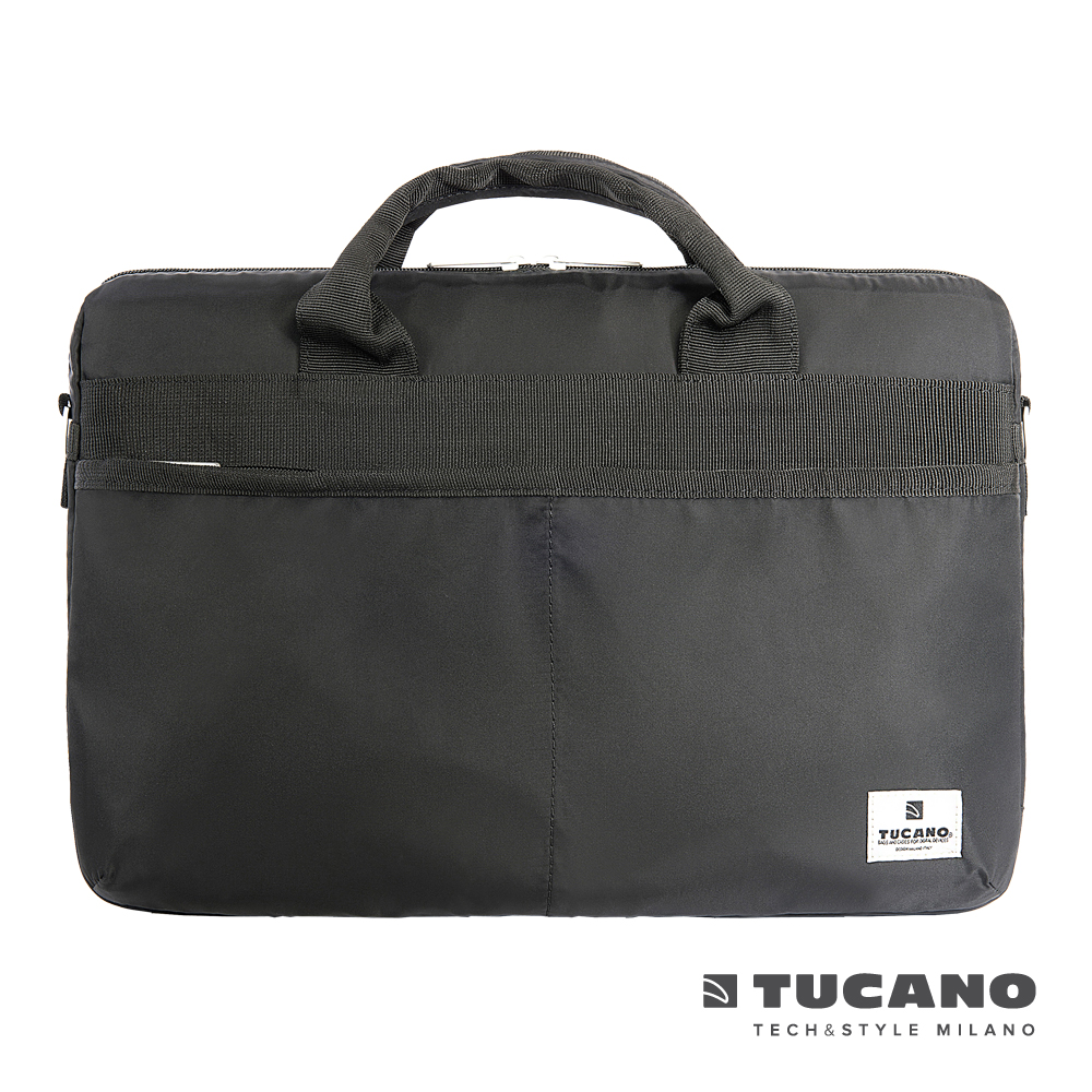 TUCANO Shine slim 薄型輕便手提肩背二用電腦包MB 15吋- 黑