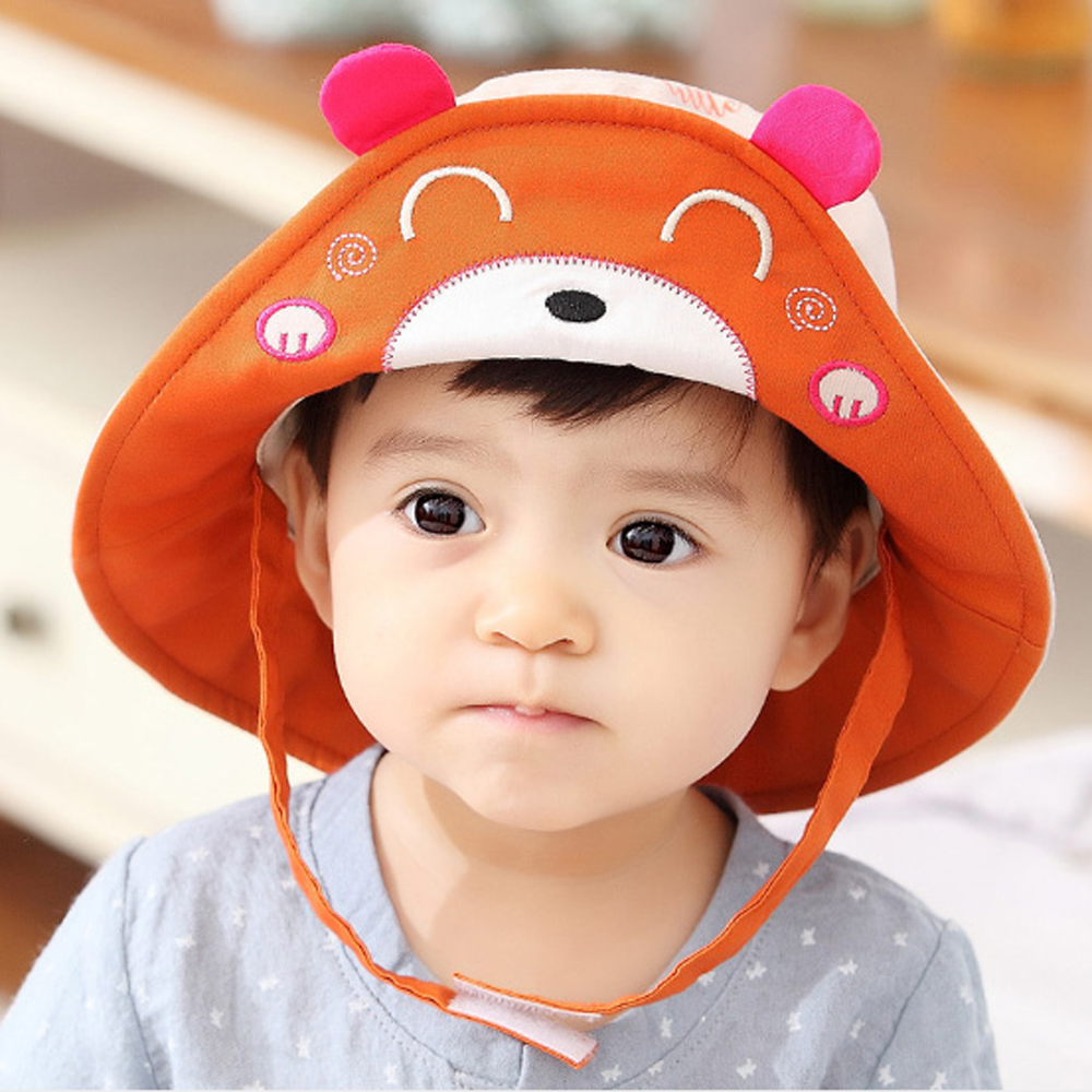 韓版-卡哇以小熊造型寶寶兒童盆帽