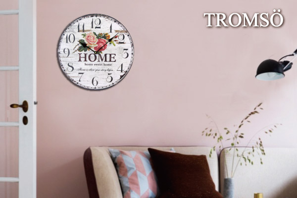 TROMSO無框畫時鐘-玫瑰家園(圓形)
