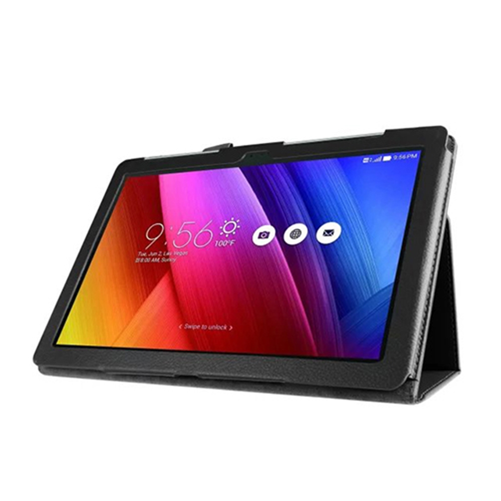 華碩ZenPad 10 Z300C/Z300CL 荔枝紋背立式【皮套+保護貼組】