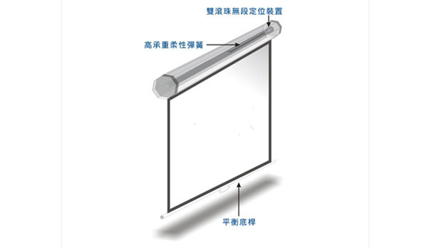 VersaView 100吋手拉壁掛式銀幕 (70x70)(1:1)