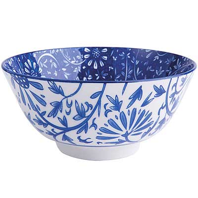 EXCELSA Oriented瓷餐碗(花卉藍15.5cm)