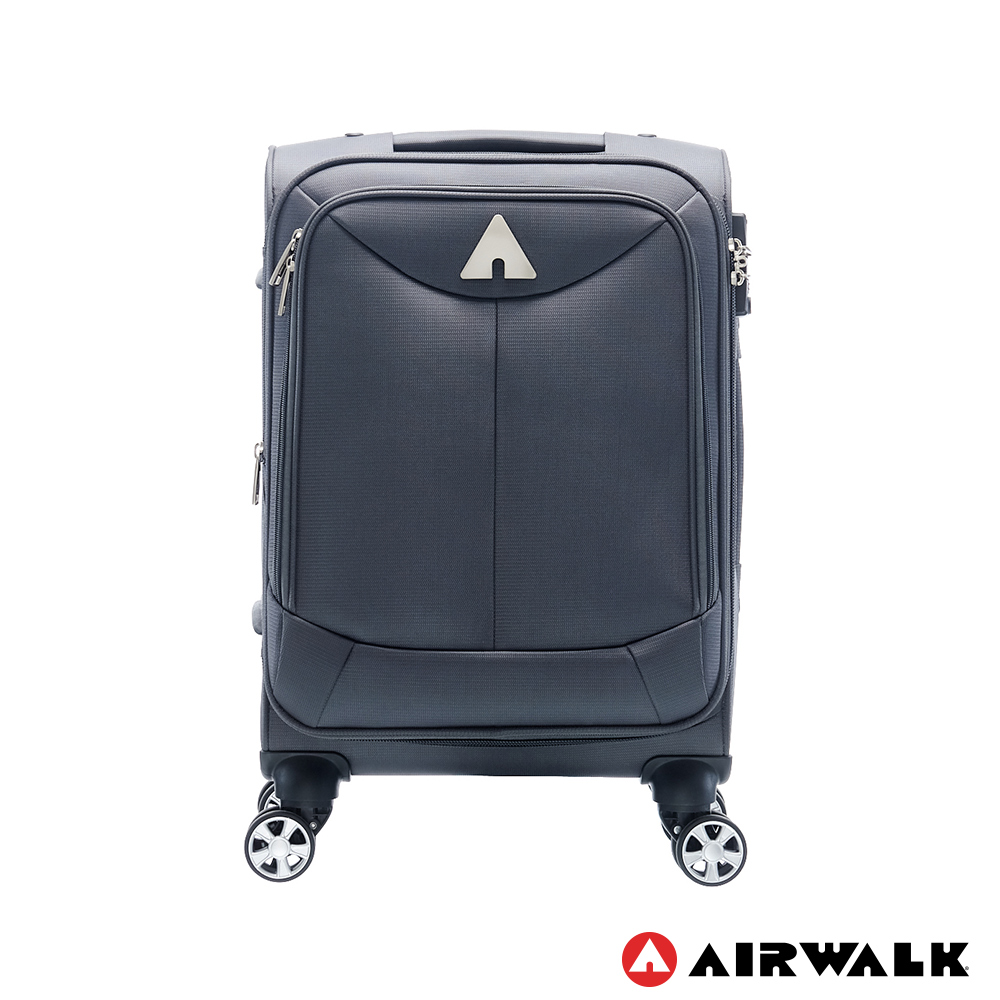 AIRWALK LUGGAGE - 尊爵系列灰色的沉靜 布面拉鍊20吋行李箱 - 安靜灰