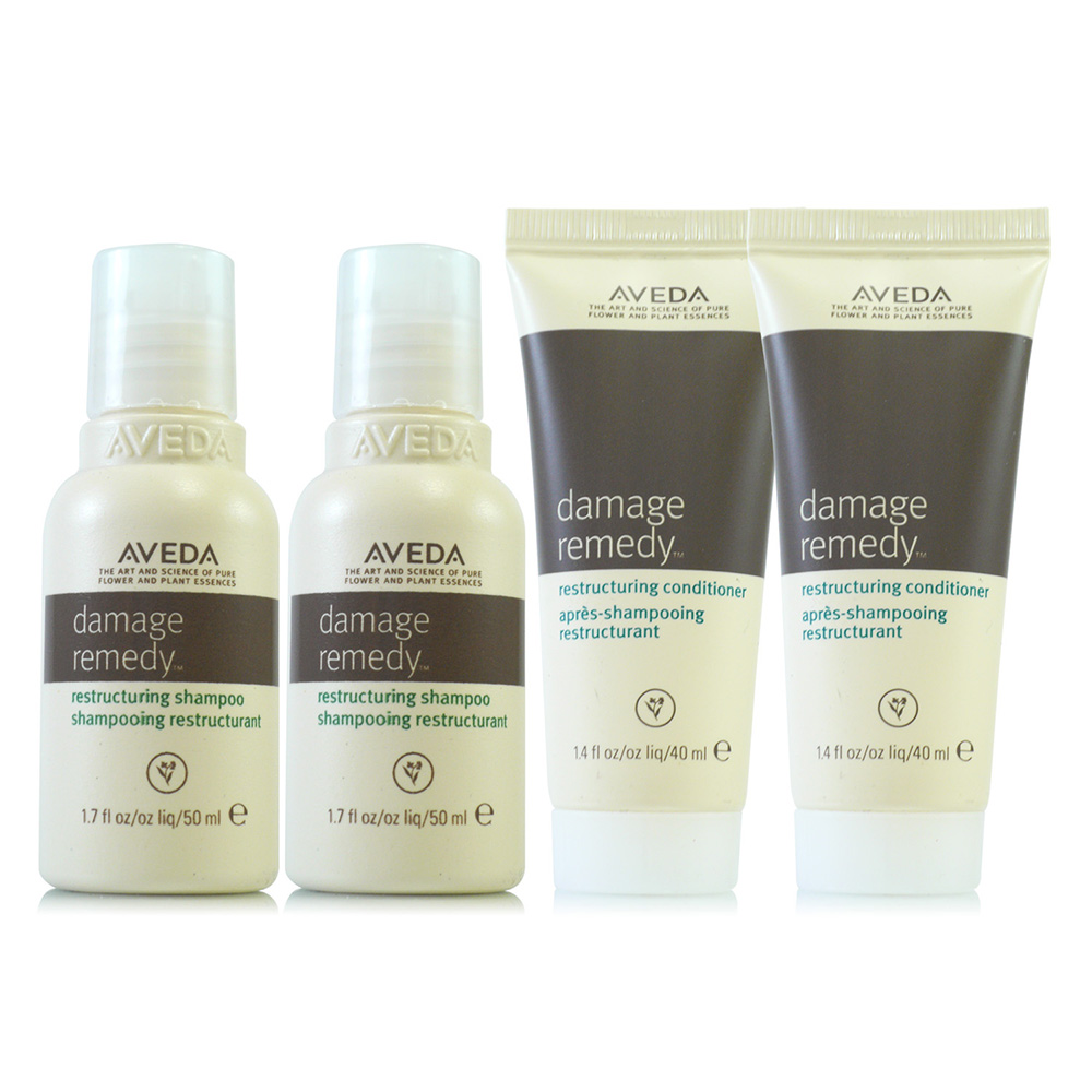 AVEDA 復原配方洗髮精50ml*2+復原配方潤髮乳40ml*2