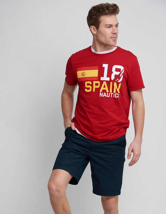 Nautica2018世足賽西班牙設計T恤-紅