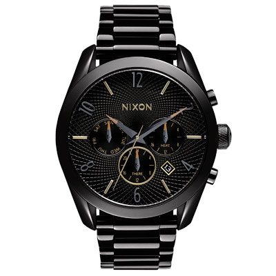 NIXON THE BULLET CHRONO先鋒計時網紋腕錶-黑43mm