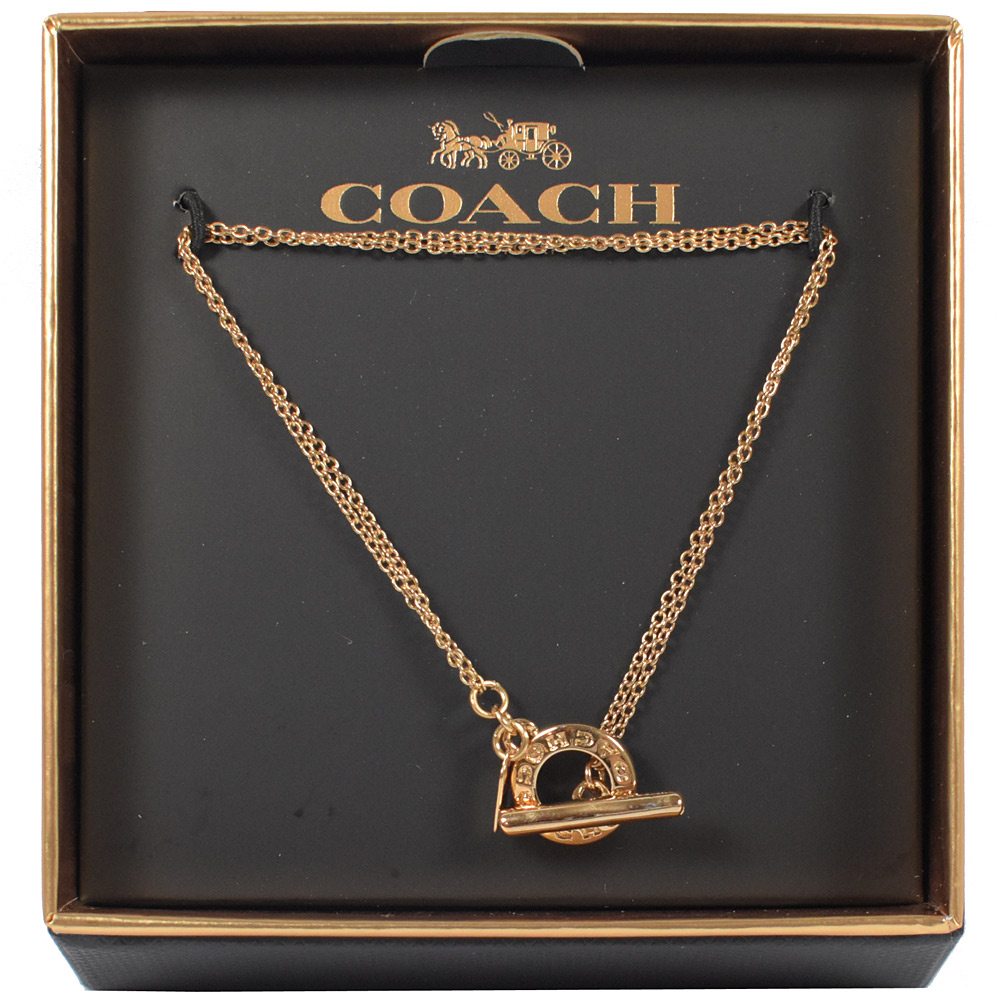 COACH 經典LOGO環裝飾手鍊(金)