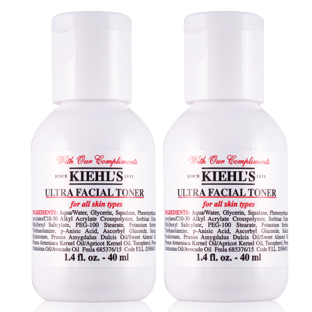 KIEHLS 契爾氏 冰河保濕機能水 40ml x2入效期至2020.09