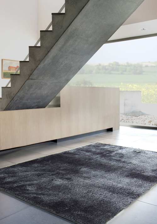 范登伯格 - 凱特 混織長毛地毯 (黑灰色 - 140x200cm)