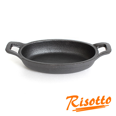 Risotto 迷你鑄鐵雙耳橢圓型烤盤15.5cm