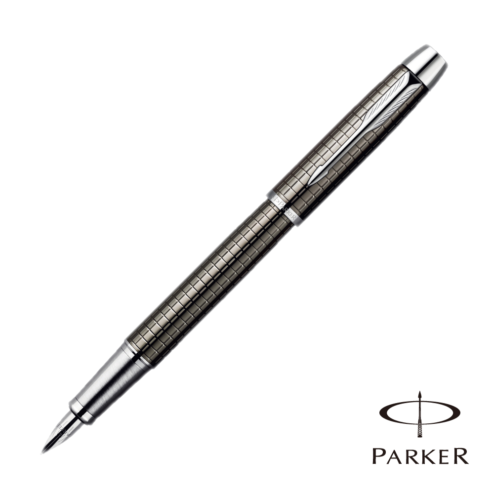 PARKER 派克 IM 時尚系列 鈦金格紋 鋼筆