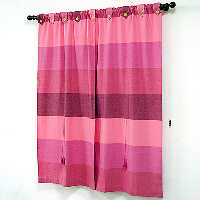 布安於室-色塊純棉窗簾-紫色系