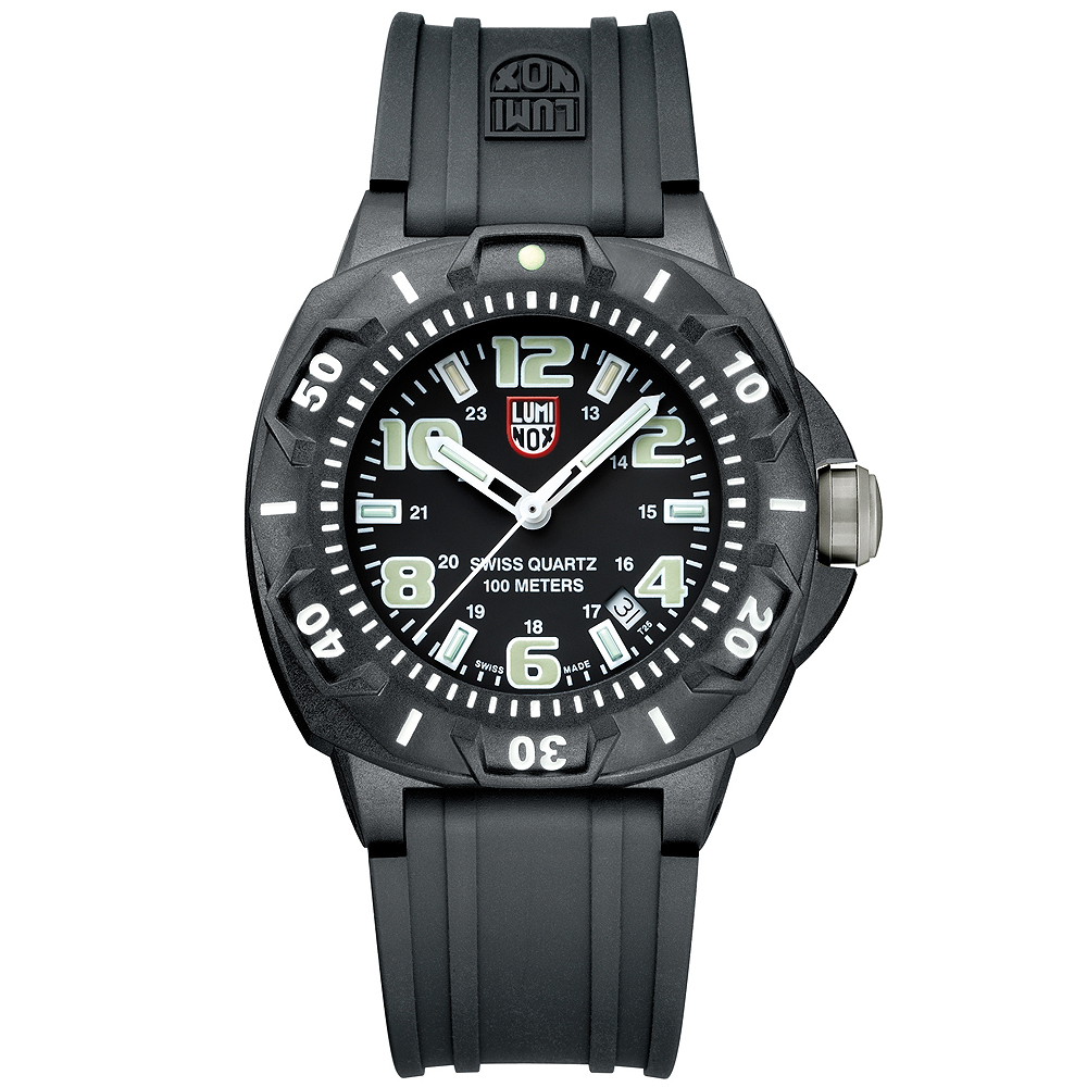 LUMINOX 海豹部隊前哨系列美國限定版腕錶-黑x螢光時標/43mm