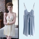 睡衣 彈性珍珠絲質性感睡衣(56019) 灰藍色-台灣製造 蕾妮塔塔 product thumbnail 1