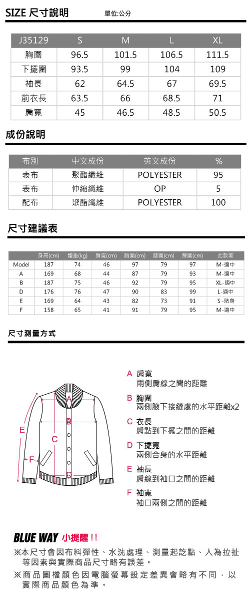 地藏小王 BLUE WAY 立領拼網布運動外套