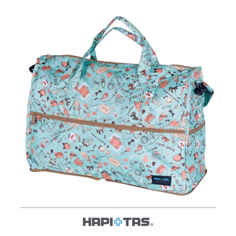【HAPI+TAS 】女孩小物折疊旅行袋(小)-薄荷綠