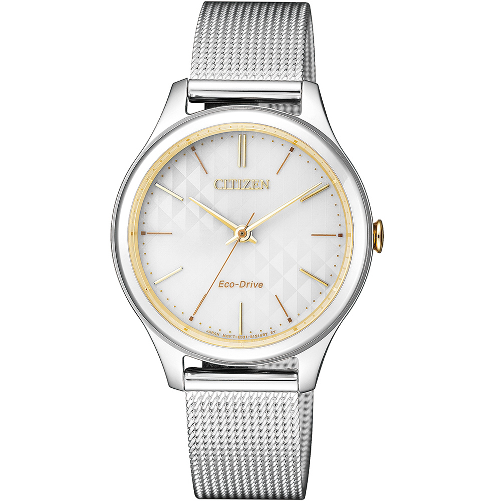 CITIZEN 星辰 風情萬種米蘭風時尚腕錶(EM0504-81A)-銀色/32mm